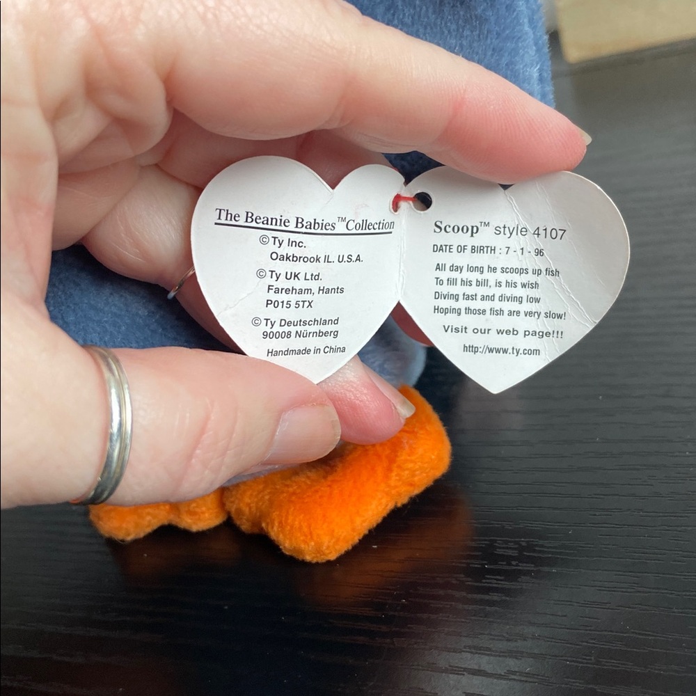 RETIRED NWT Beanie Babies Scoop the Pelican, 1996 - Picture 4 of 8
